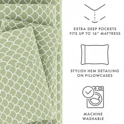 Casual Comfort™ Premium Ultra Soft Scallops Pattern Sheet Set