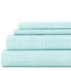 Casual Comfort™ Premium Ultra Soft Thatch Pattern Microfiber Wrinkle Free Sheet Set