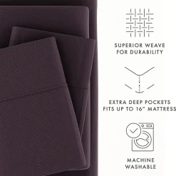 Casual Comfort™ Premium Ultra Soft Chevron Microfiber Wrinkle Free Sheet Set