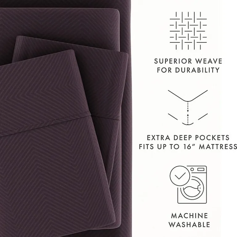 Casual Comfort™ Premium Ultra Soft Chevron Microfiber Wrinkle Free Sheet Set