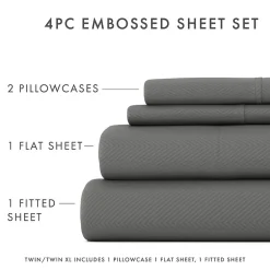 Casual Comfort™ Premium Ultra Soft Chevron Microfiber Wrinkle Free Sheet Set