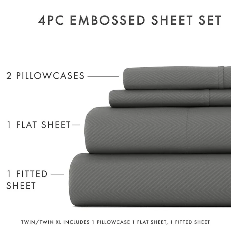 Casual Comfort™ Premium Ultra Soft Chevron Microfiber Wrinkle Free Sheet Set
