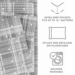Casual Comfort™ Premium Ultra Soft Polka Dot Pattern Microfiber Wrinkle Free Sheet Set