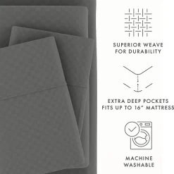 Casual Comfort™ Premium Ultra Soft Checkered Microfiber Wrinkle Free Sheet Set