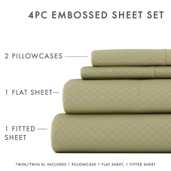 Casual Comfort™ Premium Ultra Soft Checkered Microfiber Wrinkle Free Sheet Set