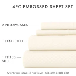 Casual Comfort™ Premium Ultra Soft Checkered Microfiber Wrinkle Free Sheet Set