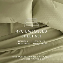 Casual Comfort™ Premium Ultra Soft Checkered Microfiber Wrinkle Free Sheet Set