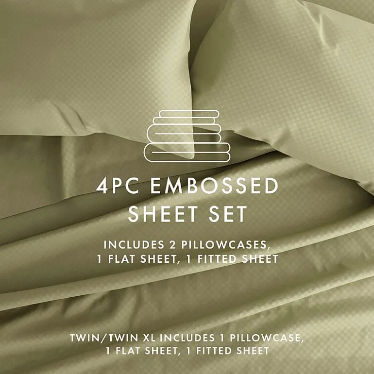 Casual Comfort™ Premium Ultra Soft Checkered Microfiber Wrinkle Free Sheet Set