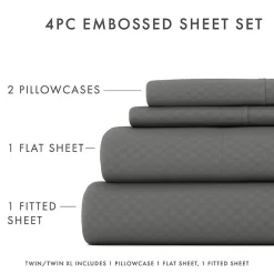 Casual Comfort™ Premium Ultra Soft Checkered Microfiber Wrinkle Free Sheet Set