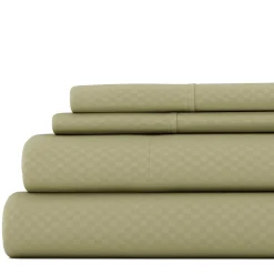 Casual Comfort™ Premium Ultra Soft Checkered Microfiber Wrinkle Free Sheet Set
