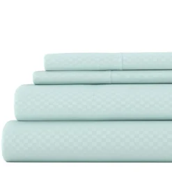 Casual Comfort™ Premium Ultra Soft Checkered Microfiber Wrinkle Free Sheet Set