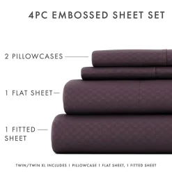 Casual Comfort™ Premium Ultra Soft Checkered Microfiber Wrinkle Free Sheet Set