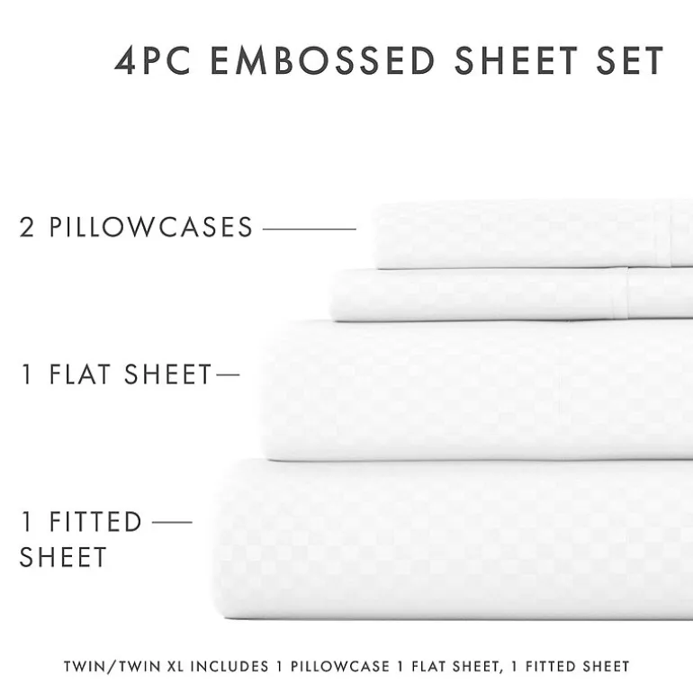 Casual Comfort™ Premium Ultra Soft Checkered Microfiber Wrinkle Free Sheet Set