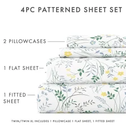 Casual Comfort™ Premium Ultra Soft Microfiber Floral Sheet Sets