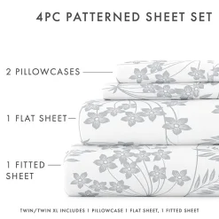 Casual Comfort™ Premium Ultra Soft Microfiber Floral Sheet Sets