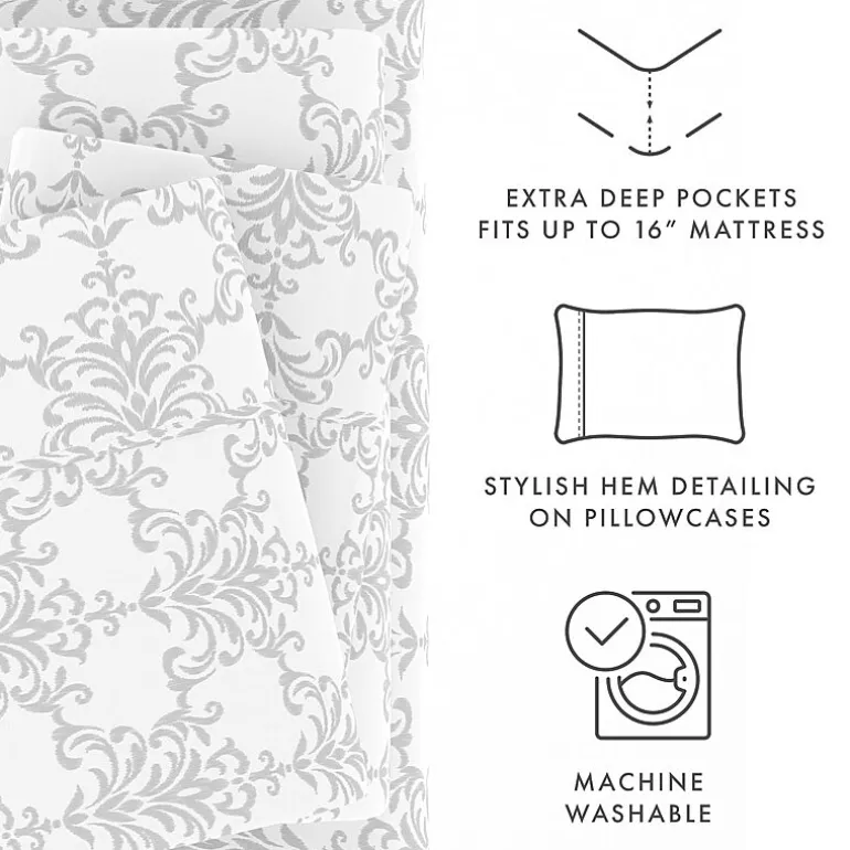 Casual Comfort™ Premium Ultra Soft Microfiber Floral Sheet Sets