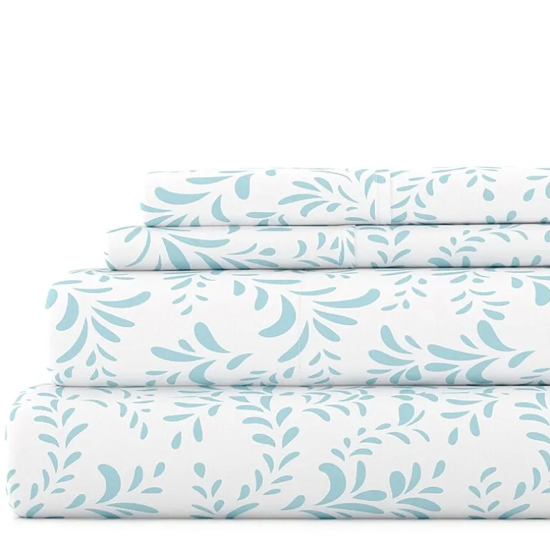 Casual Comfort Premium Ultra Burst of Vines Pattern 4 Piece Bed Sheet Set