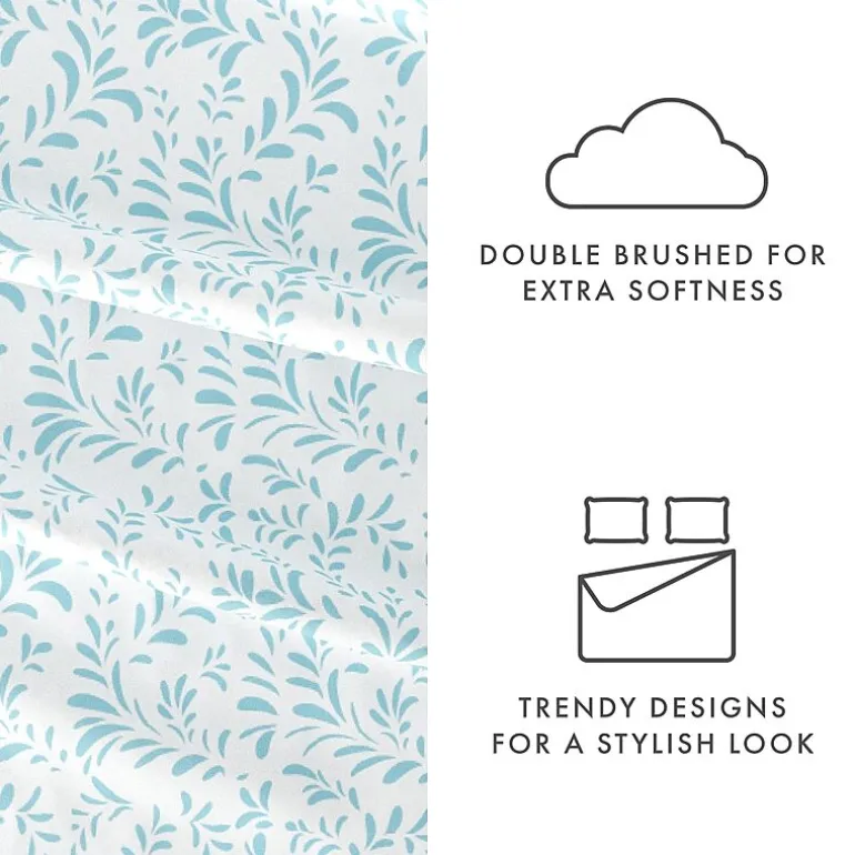 Casual Comfort Premium Ultra Burst of Vines Pattern 4 Piece Bed Sheet Set