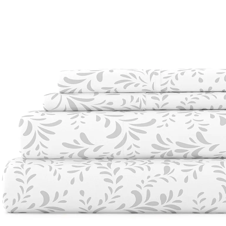 Casual Comfort Premium Ultra Burst of Vines Pattern 4 Piece Bed Sheet Set