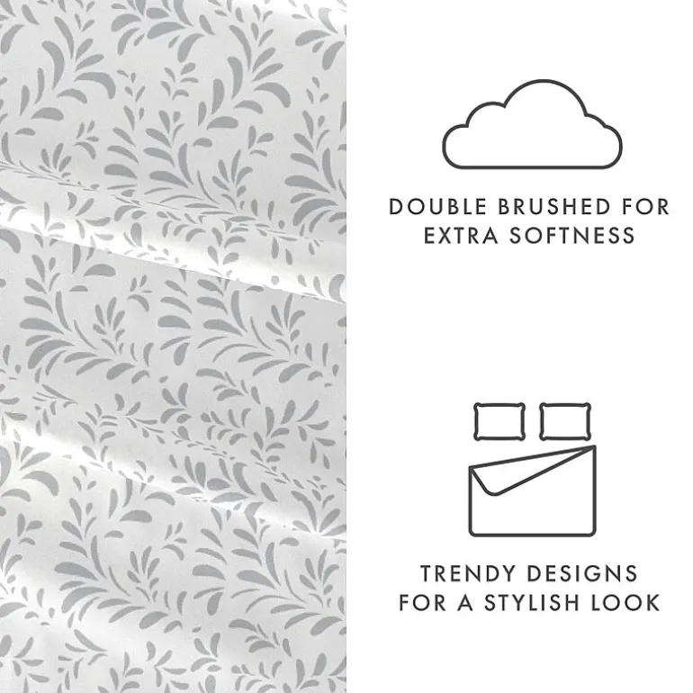 Casual Comfort Premium Ultra Burst of Vines Pattern 4 Piece Bed Sheet Set