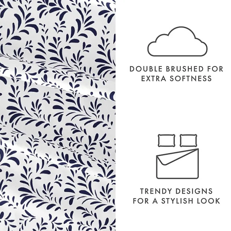 Casual Comfort Premium Ultra Burst of Vines Pattern 4 Piece Bed Sheet Set