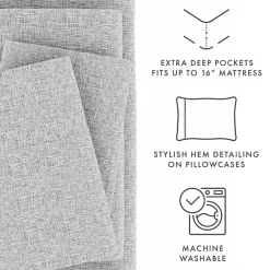 Casual Comfort™ Premium Ultra Soft Microfiber Chambray Sheet Sets