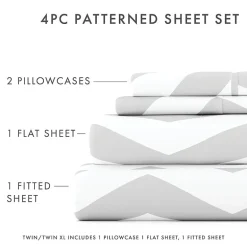 Casual Comfort™ Premium Ultra Soft Arrow Pattern Microfiber Wrinkle Free Sheet Set