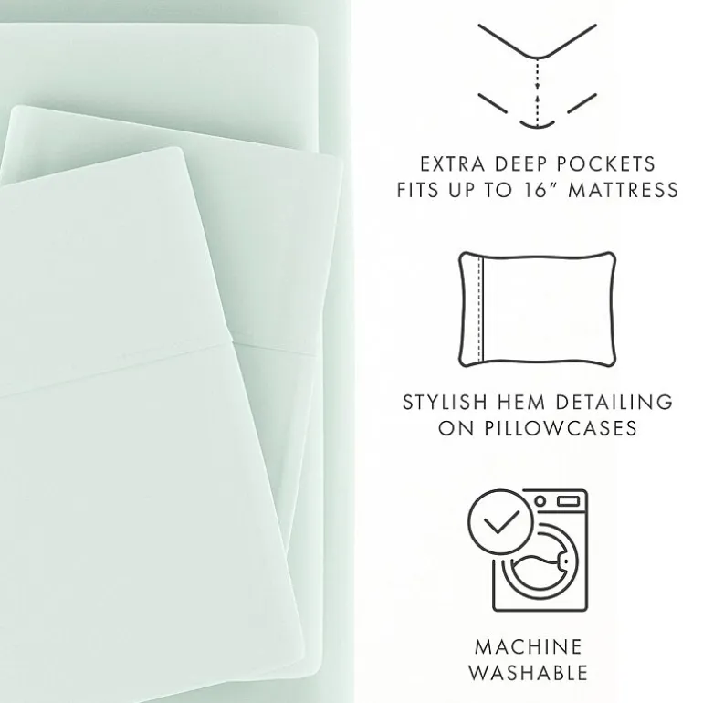 Casual Comfort™ Premium Ultra Soft Microfiber Wrinkle Free 4 Piece Sheet Set or 2 Piece Pillowcases
