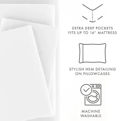 Casual Comfort™ Premium Ultra Soft Microfiber Wrinkle Free 4 Piece Sheet Set or 2 Piece Pillowcases