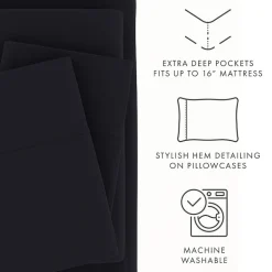 Casual Comfort™ Premium Ultra Soft Microfiber Wrinkle Free 4 Piece Sheet Set or 2 Piece Pillowcases