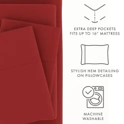 Casual Comfort™ Premium Ultra Soft Microfiber Wrinkle Free 4 Piece Sheet Set or 2 Piece Pillowcases