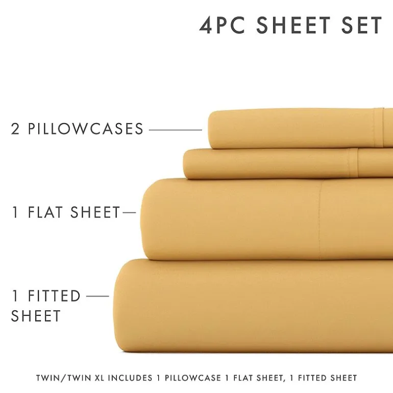 Casual Comfort™ Premium Ultra Soft Microfiber Wrinkle Free 4 Piece Sheet Set or 2 Piece Pillowcases