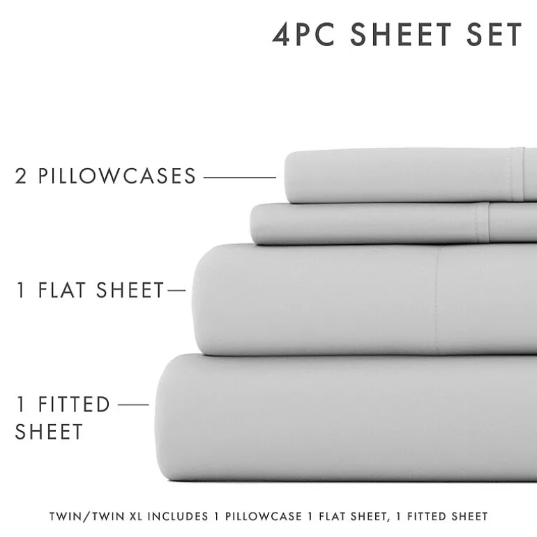 Casual Comfort™ Premium Ultra Soft Microfiber Wrinkle Free 4 Piece Sheet Set or 2 Piece Pillowcases