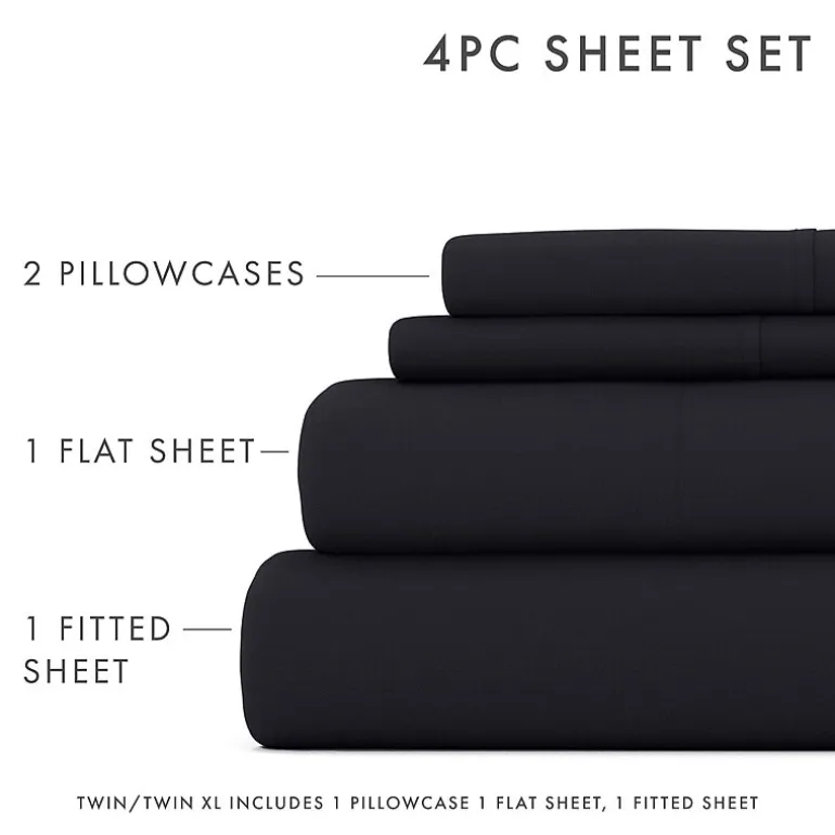 Casual Comfort™ Premium Ultra Soft Microfiber Wrinkle Free 4 Piece Sheet Set or 2 Piece Pillowcases