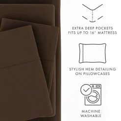 Casual Comfort™ Premium Ultra Soft Microfiber Wrinkle Free 4 Piece Sheet Set or 2 Piece Pillowcases