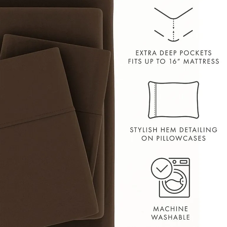 Casual Comfort™ Premium Ultra Soft Microfiber Wrinkle Free 4 Piece Sheet Set or 2 Piece Pillowcases