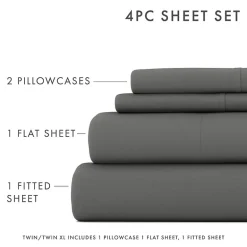 Casual Comfort™ Premium Ultra Soft Microfiber Wrinkle Free 4 Piece Sheet Set or 2 Piece Pillowcases