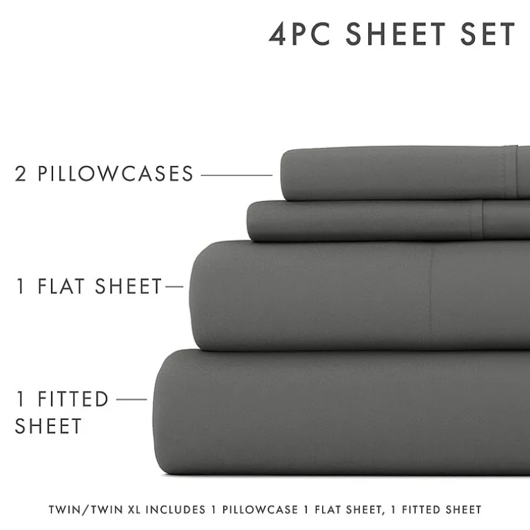 Casual Comfort™ Premium Ultra Soft Microfiber Wrinkle Free 4 Piece Sheet Set or 2 Piece Pillowcases
