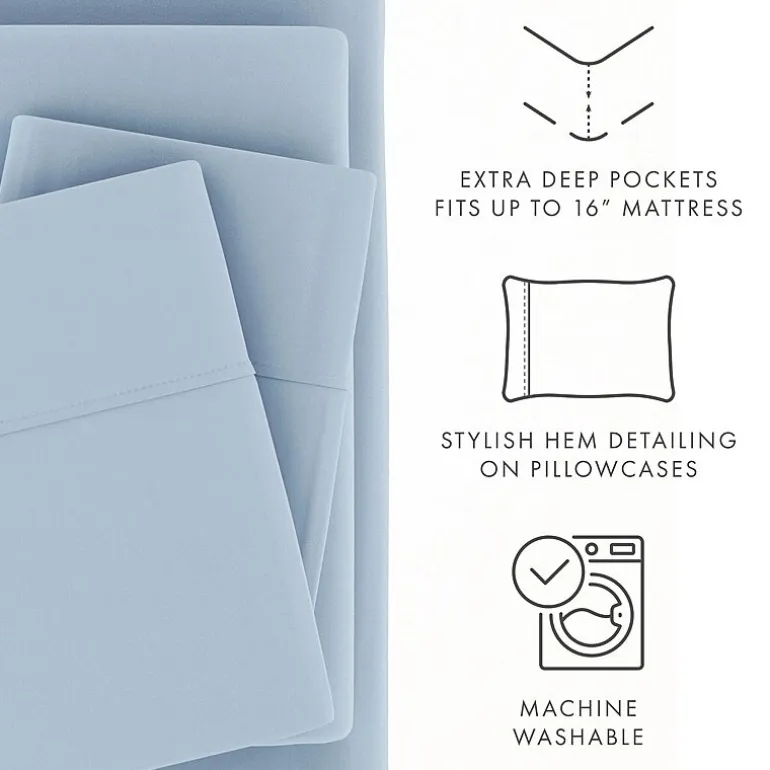 Casual Comfort™ Premium Ultra Soft Microfiber Wrinkle Free 4 Piece Sheet Set or 2 Piece Pillowcases