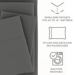 Casual Comfort™ Premium Ultra Soft Microfiber Wrinkle Free 4 Piece Sheet Set or 2 Piece Pillowcases