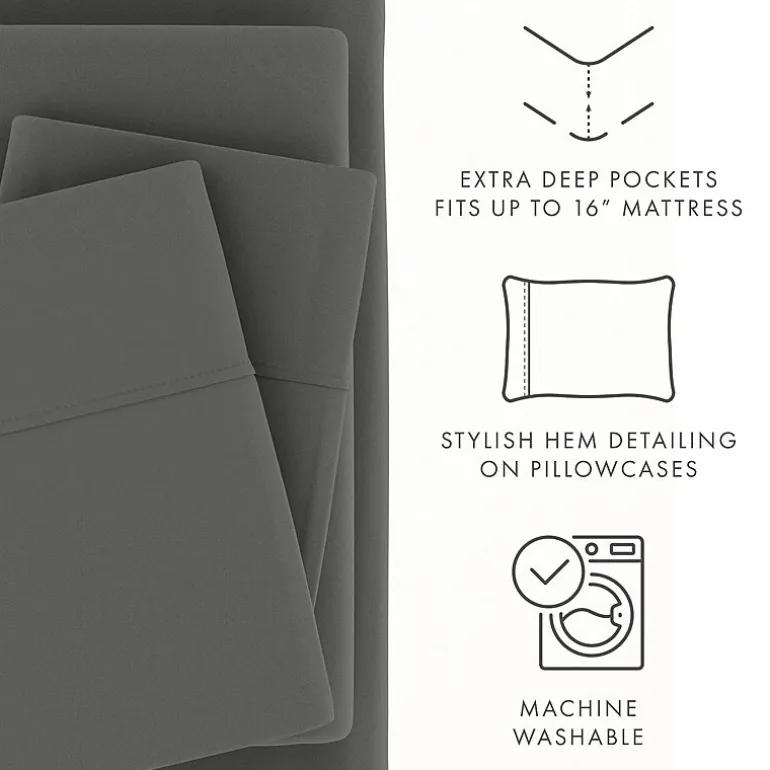 Casual Comfort™ Premium Ultra Soft Microfiber Wrinkle Free 4 Piece Sheet Set or 2 Piece Pillowcases