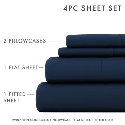 Casual Comfort™ Premium Ultra Soft Microfiber Wrinkle Free 4 Piece Sheet Set or 2 Piece Pillowcases