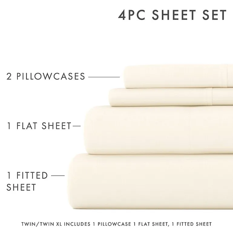 Casual Comfort™ Premium Ultra Soft Microfiber Wrinkle Free 4 Piece Sheet Set or 2 Piece Pillowcases