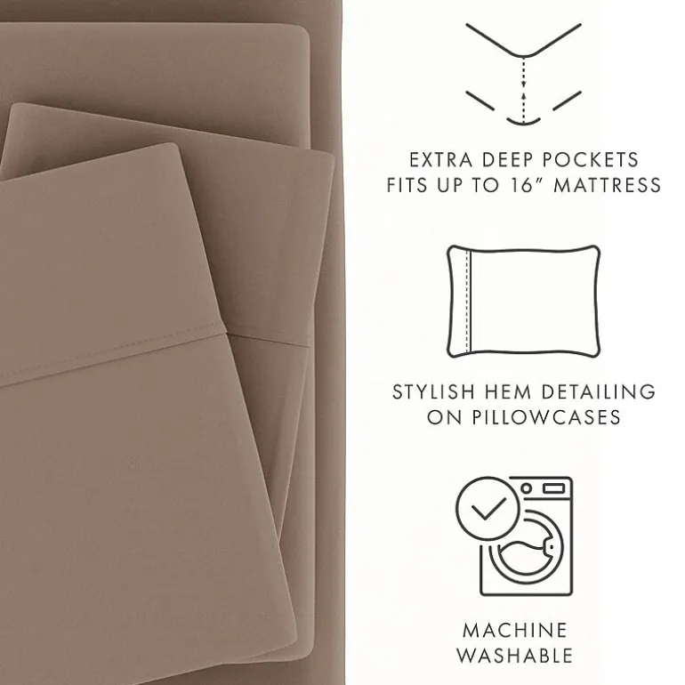 Casual Comfort™ Premium Ultra Soft Microfiber Wrinkle Free 4 Piece Sheet Set or 2 Piece Pillowcases
