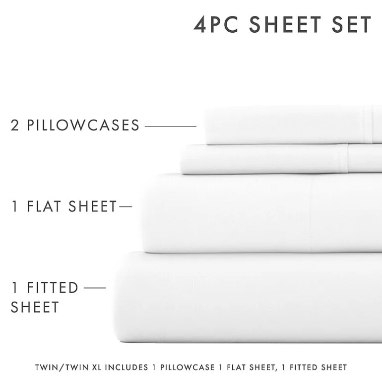 Casual Comfort™ Premium Ultra Soft Microfiber Wrinkle Free 4 Piece Sheet Set or 2 Piece Pillowcases
