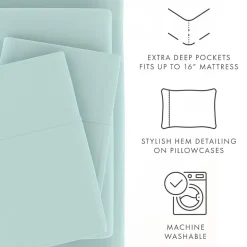 Casual Comfort™ Premium Ultra Soft Microfiber Wrinkle Free 4 Piece Sheet Set or 2 Piece Pillowcases