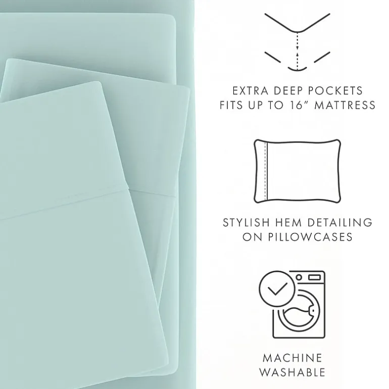 Casual Comfort™ Premium Ultra Soft Microfiber Wrinkle Free 4 Piece Sheet Set or 2 Piece Pillowcases