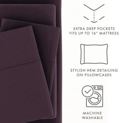 Casual Comfort™ Premium Ultra Soft Microfiber Wrinkle Free 4 Piece Sheet Set or 2 Piece Pillowcases