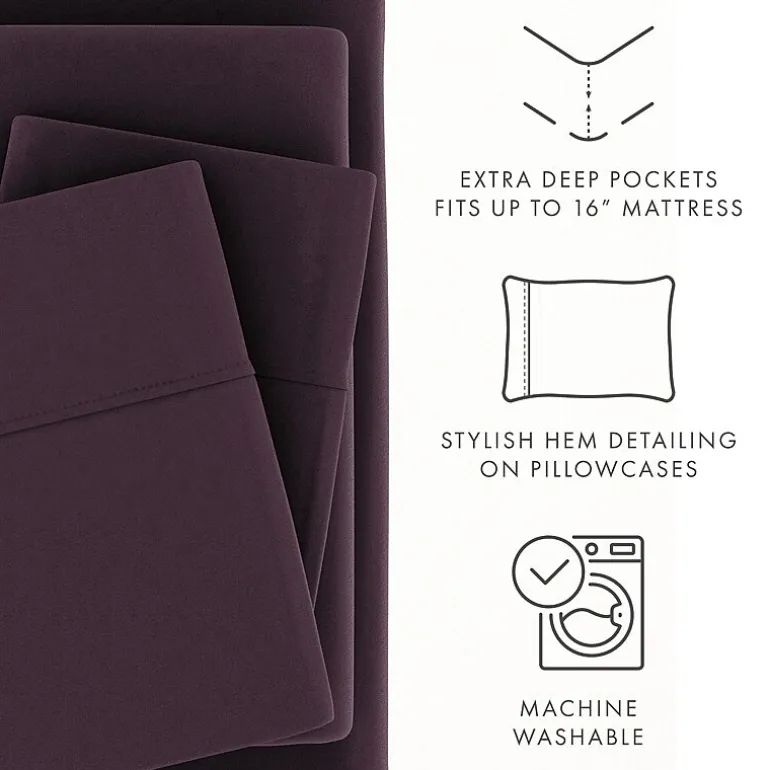 Casual Comfort™ Premium Ultra Soft Microfiber Wrinkle Free 4 Piece Sheet Set or 2 Piece Pillowcases