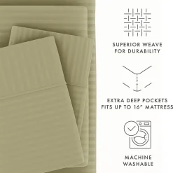 Casual Comfort™ Premium Ultra Soft Dobby Stripe Sheet Set
